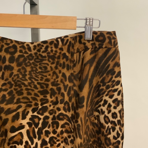 Laura Scott Leopard Animal Print Skirt – Brown/Tan- Size 12 - Picture 5 of 10